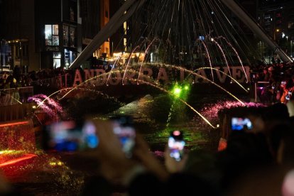 Inauguració de l’espectacle de les fonts, fa una setmana.