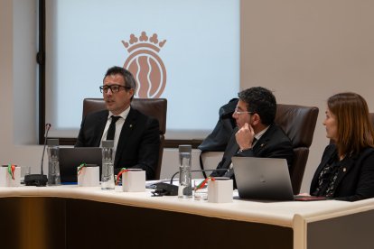 David Astrié en la darrera sessió de consell de comú.