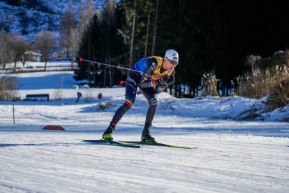 Irineu Esteve, al 20 km skiathlon del Tour.