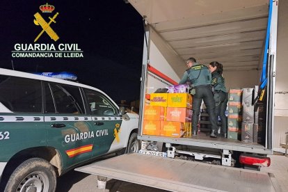 La mercaderia comissada, dins del camió.