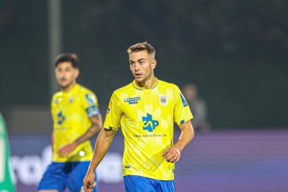 Oriol Busquets, en un partit amb l’FC Arouca.