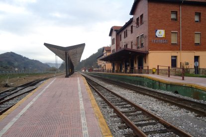 L'estació de tren de Figaredo.