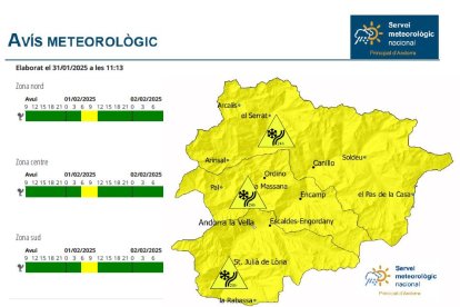 L'avis per nevades és per a tot el Principat