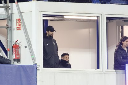 Gerard Piqué diumenge a l'Estadi Nacional