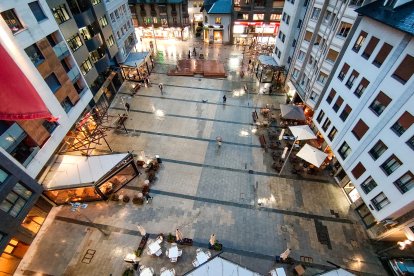 La popular plaça Coprínceps d’Escaldes-Engordany.