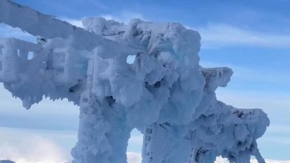 La pilona congelada a Sierra Nevada.