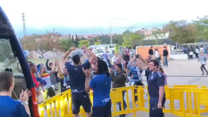 Els aficionats celebrant la victòria