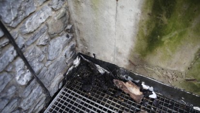 Unes fustes cremades a causa de l'incendi