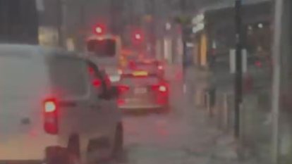 Inundacions a la zona de la Rotonda d'Andorra la Vella
