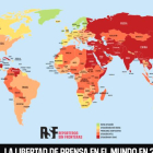 Mapa mundial del rànquing de llibertat de premsa.