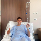 Xavi Cardelús, després de l’operació.