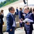 Xavier Espot en una de les trobades a la Cimera de la pau per Ucraïna aquest cap de setmana