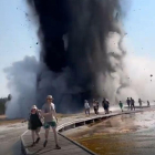 Moment de l'erupció hidrotermal