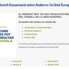 El text en català de l'acord amb la UE ja està publicat
