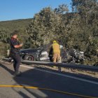 El servei de bombers de la generalitat i mossos d'esquadra en el lloc dels fets
