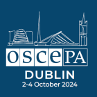 Cartell de la 22a reunió de tardor de l'OSCE-PA que té lloc a Dublín