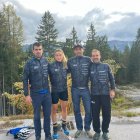 L'equip de fons, amb Gina del Rio, a Ramsau