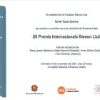 Premis Ramon Llull