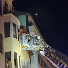 L’home rescatat pels bombers del seu domicili.