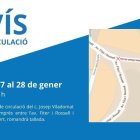 Circulació tallada al carrer Josep Viladomat a partir de les 22 hores de demà