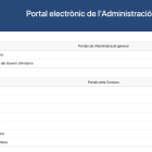 La plana web des d'on es poden fer els tràmits en línia