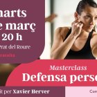 Cartell de la masterclass de defensa personal femenina
