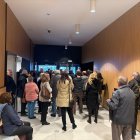 Els assistents a l'assemblea de creditors celebrada aquest matí a la sala magna de la Seu de la Justícia