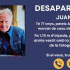 Imatge de Juan publicada per la policia demanant col·laboració per trobar-lo