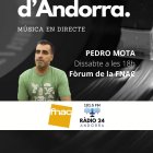 Cartell del concert de Pedro Mota a l'FNAC Andorra.
