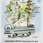 El segell dedicat a les excursions en 4x4 per Andorra