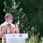 Xavier Espot, ahir durant un acte a la Massana.