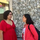 La vicepresidenta de DiversAND, Isabella Vargas, i la presidenta de Stop Violències, Vanessa Mendoza.