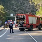 Cues a la C-14 per un xoc frontal a Hostalets de Tost