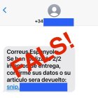 El missatge fraudulent suplantant Correos.