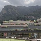 L'àrea comercial del nou projecte de la Margineda.