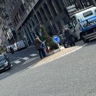 L'accident entre una moto i un cotxe a Escaldes.