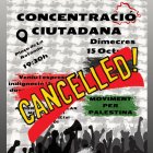 El cartell de la manifestació no autoritzada.