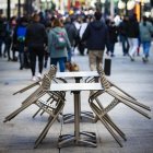 Terrassa d'un establiment de l'avinguda Meritxell