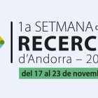 Cartell de la primera Setmana de la recerca d'Andorra