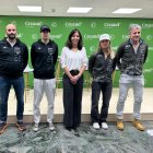 El tècnic Marc Puigsubirà, Cristina Terés de Creand, Irineu Esteve, Gina del Rio i Carles Visa, CEO de la FAE.