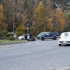 La motocicleta accidentada a l'avinguda Salou.