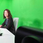 Jessica Obiols, al plató de Diari TV.