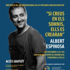 Cartell de la conferència d'Albert Espinosa.
