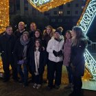 Autoritats del comú d'Encamp, amb el minsitre de Turisme, Jordi Torres, durant l'encesa de llums de Nadal.