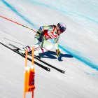 Cande Moreno, en un dels descensos a St. Moritz