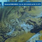 Imatges de l'estat de la pertorbació mediterrània.