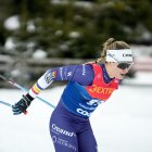 Gina del Rio competint als 10 quilòmetres individuals al Tour de Ski.