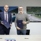 Jordi Puy amb Oriol Vilella, responsable l’Espai de Música Moderna.