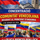 Cartell de la convocatòria de la concentració de la comunitat de Veneçuela a Andorra
