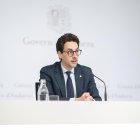 El ministre Portaveu, Guillem Casal, en la roda de premsa posterior al consell de ministres d'aquesta tarda.